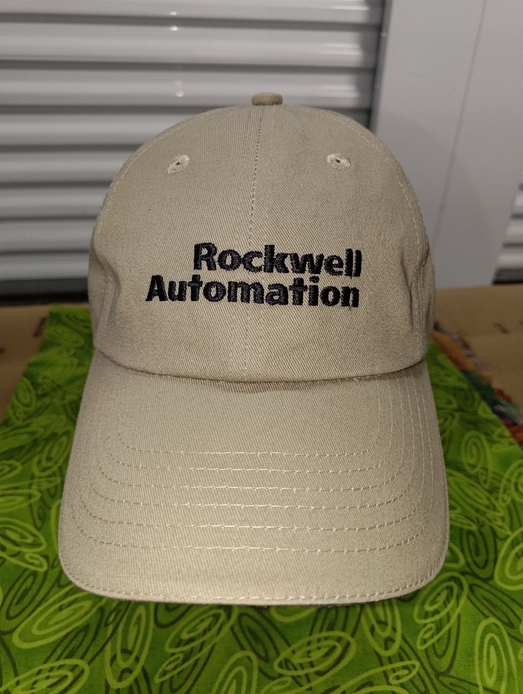 Rockwell Automation Embroidered Logo Cotton Beige Strapback Hat Cap